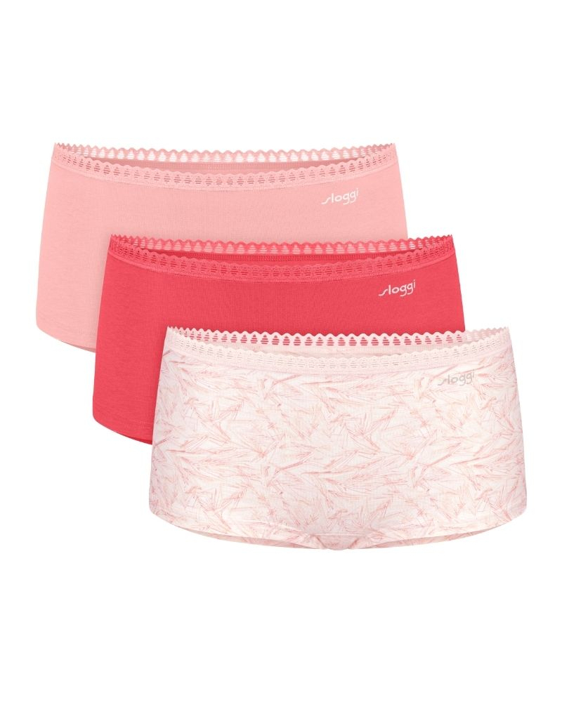 Boxer algodón Sloggi GO Crush (Paquete de 3) (Imprimé Flamingo)