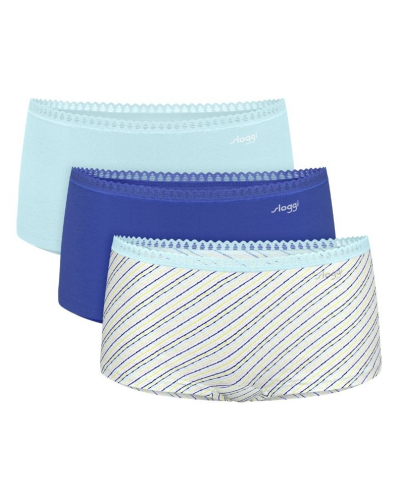 Boxer short cotton Sloggi GO Crush (Pack of 3) (Imprimé Fresh Mint)