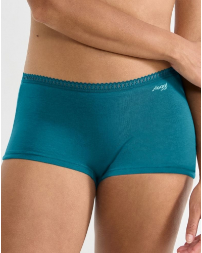 Boxer short cotton Sloggi GO Crush (Pack of 3) (Imprimé Bleu Canard)