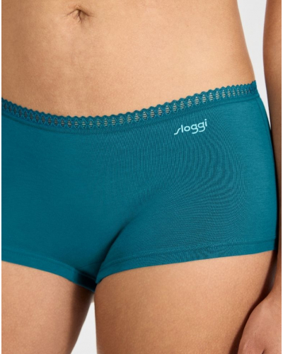 Boxer coton Sloggi GO Crush (Lot de 3) (Imprimé Bleu Canard)