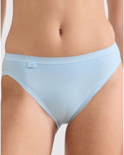Pack of 3 tai briefs Sloggi Basic + (Blanc/Bleu Ciel/Bleu)
