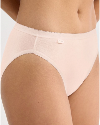 Lot de 3 slips tai Sloggi Basic + (Nacre/Rose Pâle/Rose)