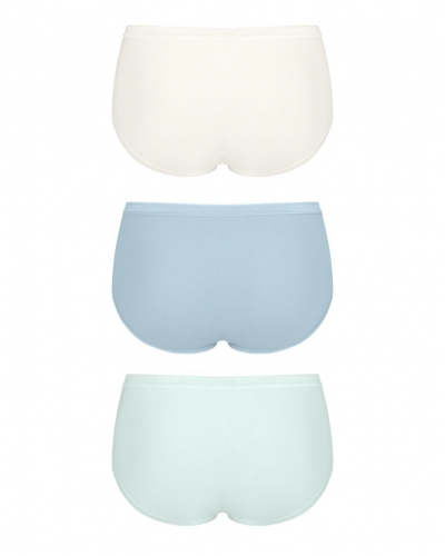 Midi briefs Sloggi Basic + (Pack of 3) (Blanc/Bleu Ciel/Bleu)