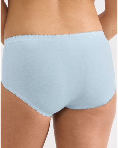 Slips midi Sloggi Basic + (Lot de 3) (Blanc/Bleu Ciel/Bleu)