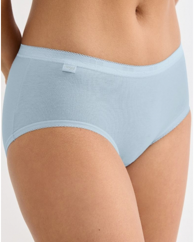 Slips midi Sloggi Basic + (Lot de 3) (Blanc/Bleu Ciel/Bleu)