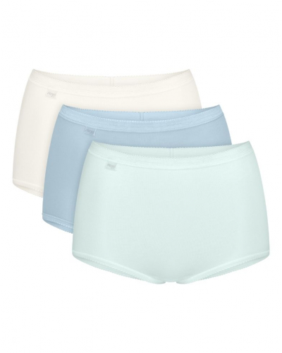 Maxi briefs Sloggi Basic + (Pack of 3) (Blanc/Bleu Ciel/Bleu)