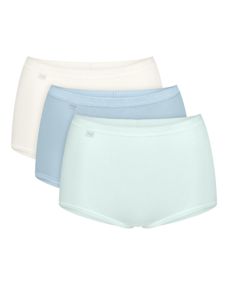 Maxi briefs Sloggi Basic + (Pack of 3) (Blanc/Bleu Ciel/Bleu)