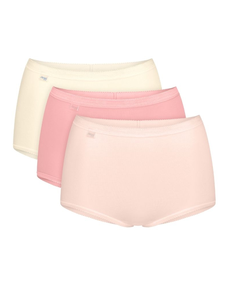 Calzoncillos maxi Sloggi Basic + (Paquete de 3) (Nacre/Rose Pâle/Rose)