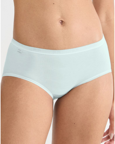 Paquete de 4 calzoncillos midi Sloggi Basic+ (Blanc/Bleu Ciel/Bleu/Gris)