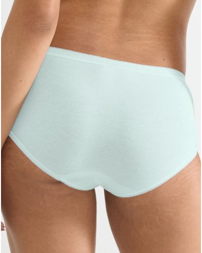 Pack of 4 midi briefs Sloggi Basic+ (Blanc/Bleu Ciel/Bleu/Gris)