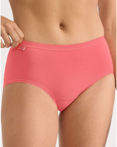 Lot de 4 slips midi Sloggi Basic+ (Nacre/Rose Pâle/Rose/Corail)