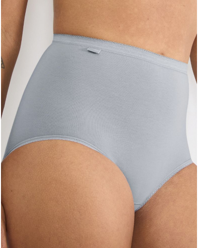 Paquete de 4 bragas maxi Sloggi Basic+ (Blanc/Bleu Ciel/Bleu/Gris)
