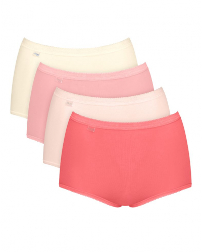 Pack of 4 maxi knickers Sloggi Basic+ (Nacre/Rose Pâle/Rose/Corail)