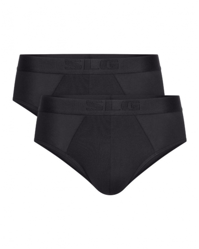 Paquete de 2 calzoncillos algodón Sloggi SLG Base Soft (Negro)