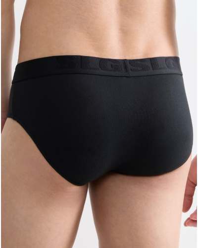 Pack of 2 cotton briefs Sloggi SLG Base Soft (Black)