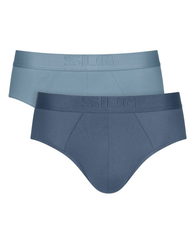 Pack of 2 cotton briefs Sloggi SLG Base Soft (Bleu Foncé/Bleu Clair)