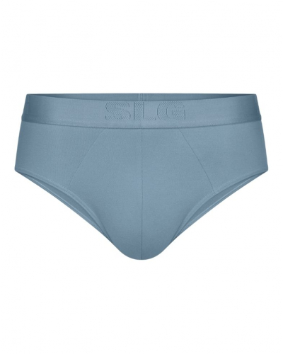 Paquete de 2 calzoncillos algodón Sloggi SLG Base Soft (Bleu Foncé/Bleu Clair)