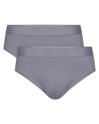 Paquete de 2 calzoncillos algodón Sloggi SLG Base Soft (Morandi Grey)