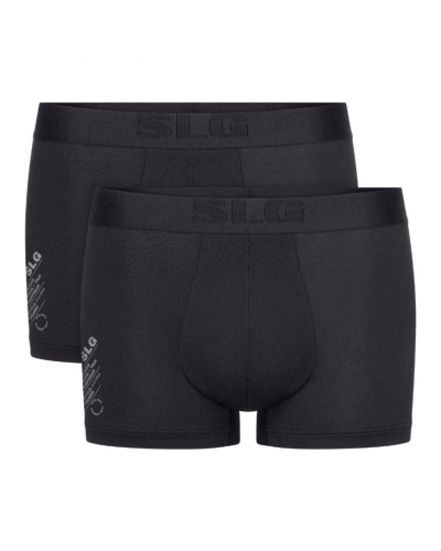 Paquete de 2 boxers de algodón Sloggi SLG Base Soft (Negro)