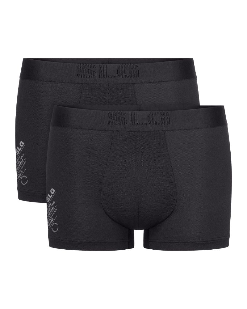 Pack of 2 cotton boxer shorts Sloggi SLG Base Soft (Black)