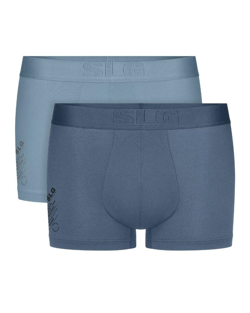 Lot de 2 boxers en coton Sloggi SLG Base Soft (Bleu Foncé/Bleu Clair)