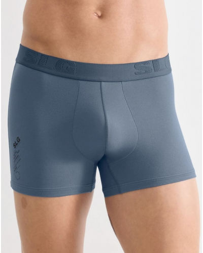 Paquete de 2 boxers de algodón Sloggi SLG Base Soft (Bleu Foncé/Bleu Clair)