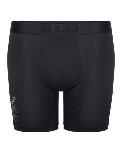 Pack of 2 cotton long boxers shorts Sloggi SLG Base Soft (Black)