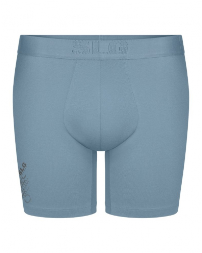Paquete de 2 boxers largos de algodón Sloggi SLG Base Soft (Bleu Foncé/Bleu Clair)