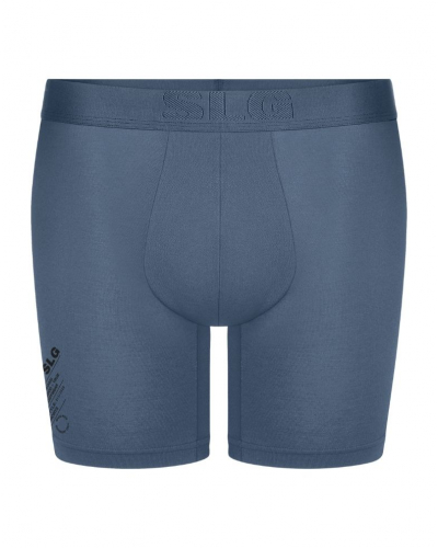 Lot de 2 boxers longs en coton Sloggi SLG Base Soft (Bleu Foncé/Bleu Clair)