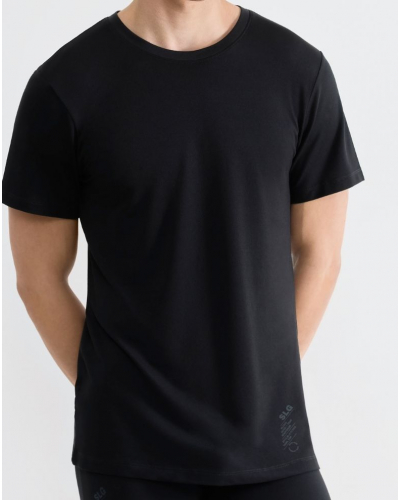 Camiseta con cuello redondo de algodón Sloggi SLG Base Soft (Negro)