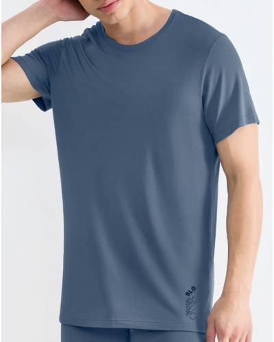 Camiseta con cuello redondo de algodón Sloggi SLG Base Soft (Cloudy Blue)