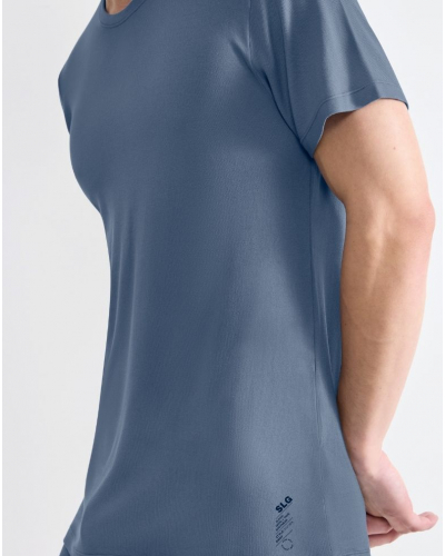 T-shirt col rond en coton Sloggi SLG Base Soft (Cloudy Blue)