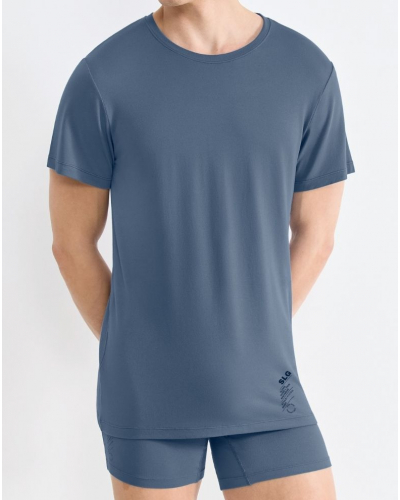 Cotton crew neck t-shirt Sloggi SLG Base Soft (Cloudy Blue)