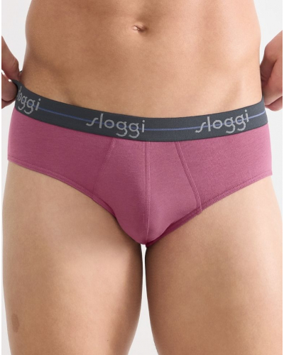 Lot de 2 slips midi Sloggi Men Start (Marine/Aubergine)
