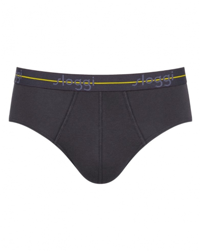 Paquete de 2 calzoncillos midi Sloggi Men Start (Gris Foncé/Imprimé Palmier Violet)