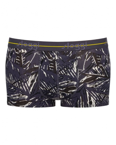 Pack of 2 boxer shorts Sloggi for Men Start (Gris Foncé/Imprimé Palmier Violet)