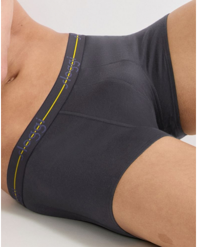 Pack of 2 boxer shorts Sloggi for Men Start (Gris Foncé/Imprimé Palmier Violet)