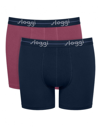 Paquete de 2 boxers largos Sloggi for Men Start (Marine/Aubergine)