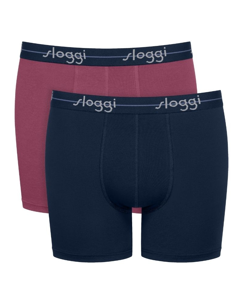 Paquete de 2 boxers largos Sloggi for Men Start (Marine/Aubergine)