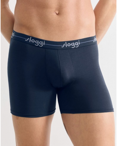 Lot de 2 boxers longs Sloggi for Men Start (Marine/Aubergine)