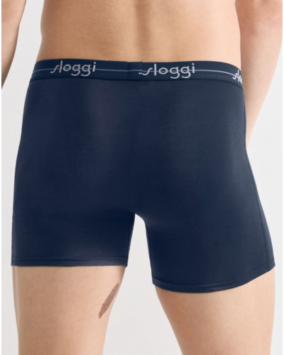Lot de 2 boxers longs Sloggi for Men Start (Marine/Aubergine)