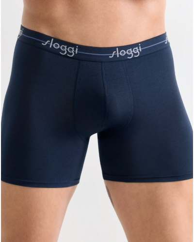 Pack of 2 long boxers Sloggi for Men Start (Marine/Aubergine)