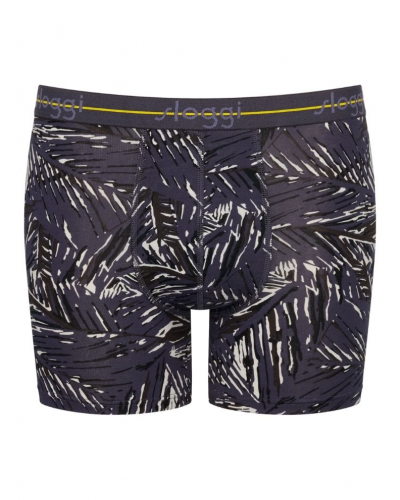 Paquete de 2 boxers largos Sloggi for Men Start (Gris Foncé/Imprimé Palmier Violet)