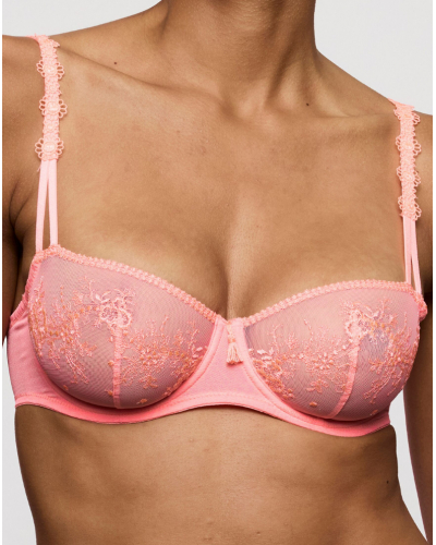 Sujetador balconette costura vertical Marie Jo Annaelle (Neon Peach)