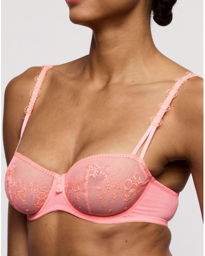 Soutien-gorge balconnet couture verticale Marie Jo Annaelle (Neon Peach)