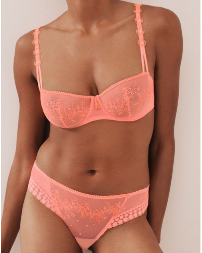 Soutien-gorge balconnet couture verticale Marie Jo Annaelle (Neon Peach)