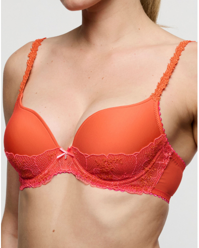 Soutien-gorge coque forme coeur Marie Jo Solene (Pamplemousse)
