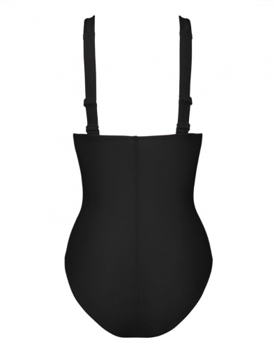 One-piece V-neck swimsuit without underwire Empreinte Palace (Black)