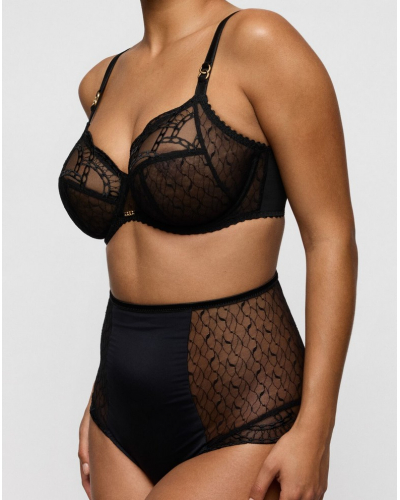 Braga de talle alto y cobertura total Prima Donna Naica (Negro)