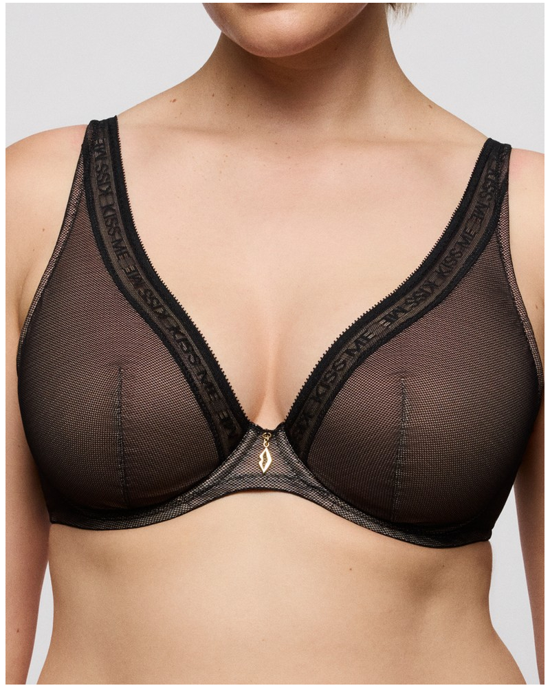 Prima Donna Twist Cools Half Padded Plunge Bra (Black)